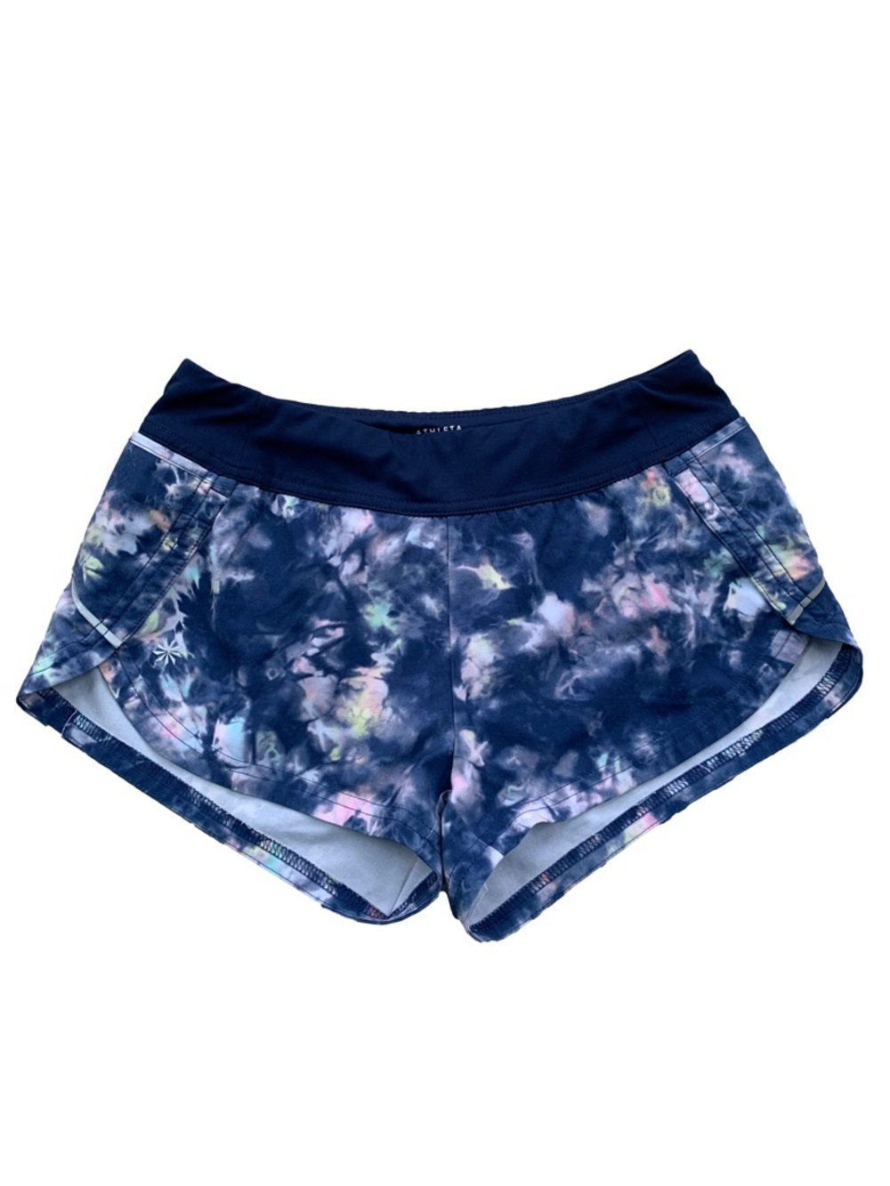 Athleta Girl Size Medium, 8-10, Blue Tie Dye Athletic Shorts